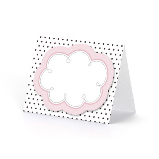 Marque place nuage rose et noir