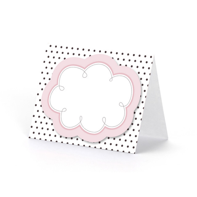 Marque place nuage rose et noir