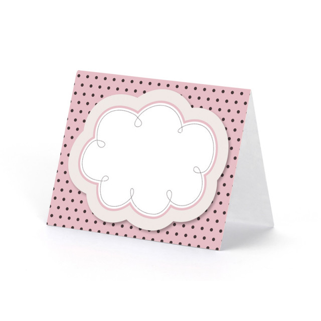 Marque place nuage rose et noir