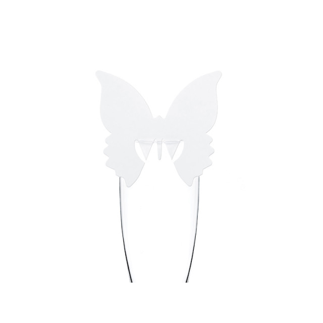 Marque verre papillon dentelé