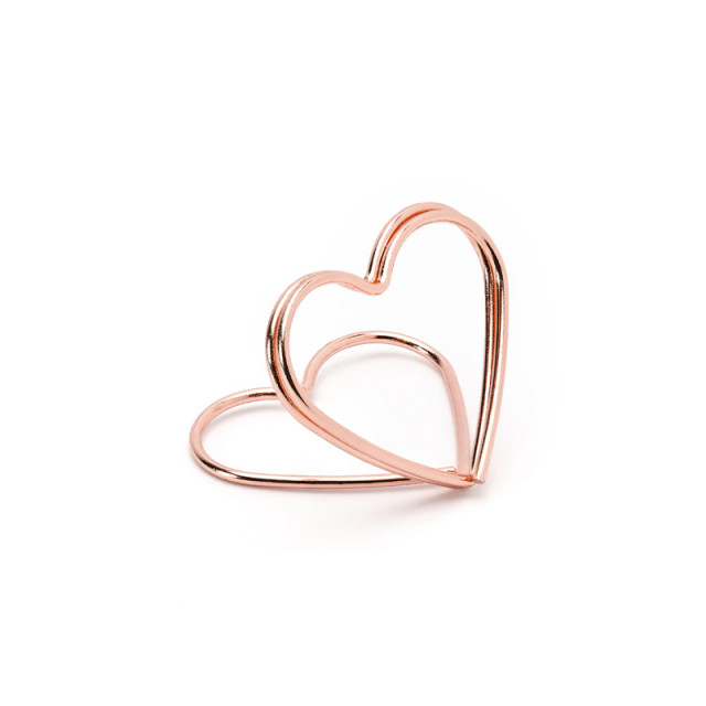 Support marque place coeur rose gold