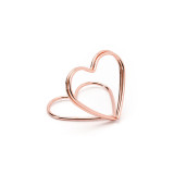 Support marque place coeur rose gold
