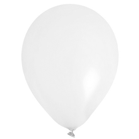 Lot de 24 Ballons de baudruche Blanc nacré, Diam. 30 cm, en latex