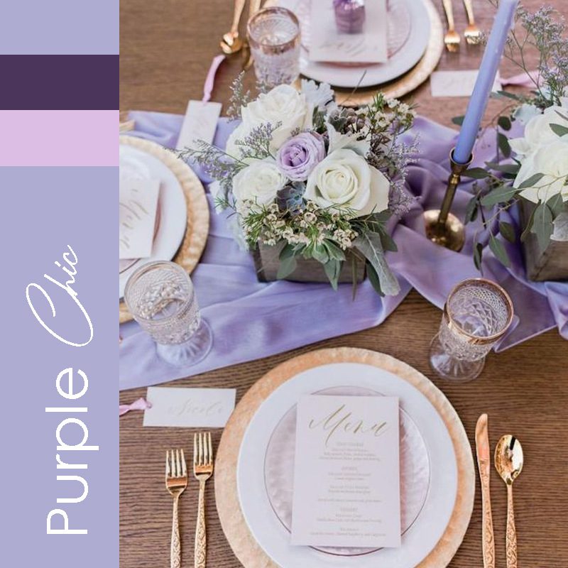 tendance 2021 mariage Purple Chic